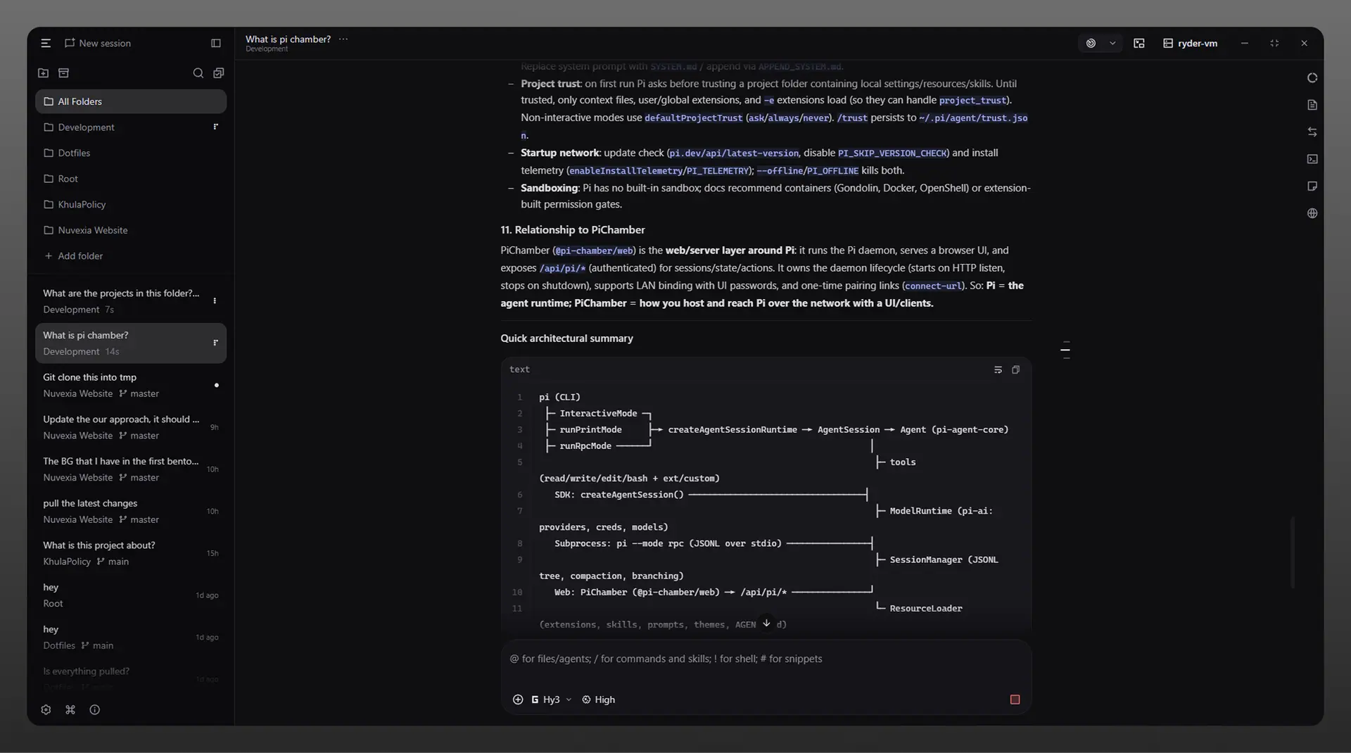 PiChamber desktop chat example